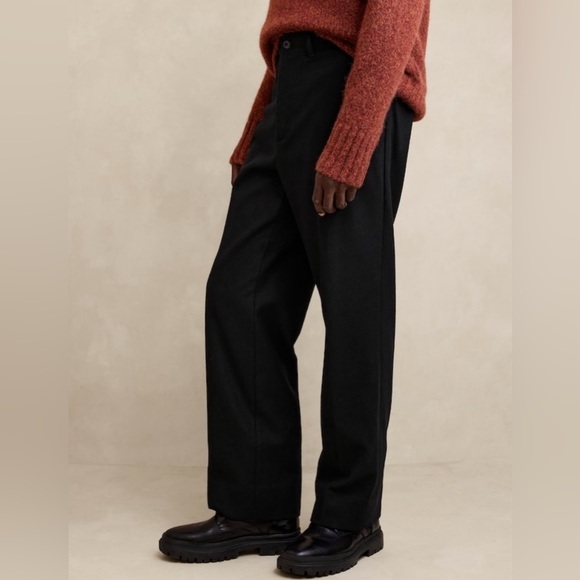 NWT! Banana Republic Black Italian Melton Officer Pant - Multiple 🩵 - Picture 3 of 6